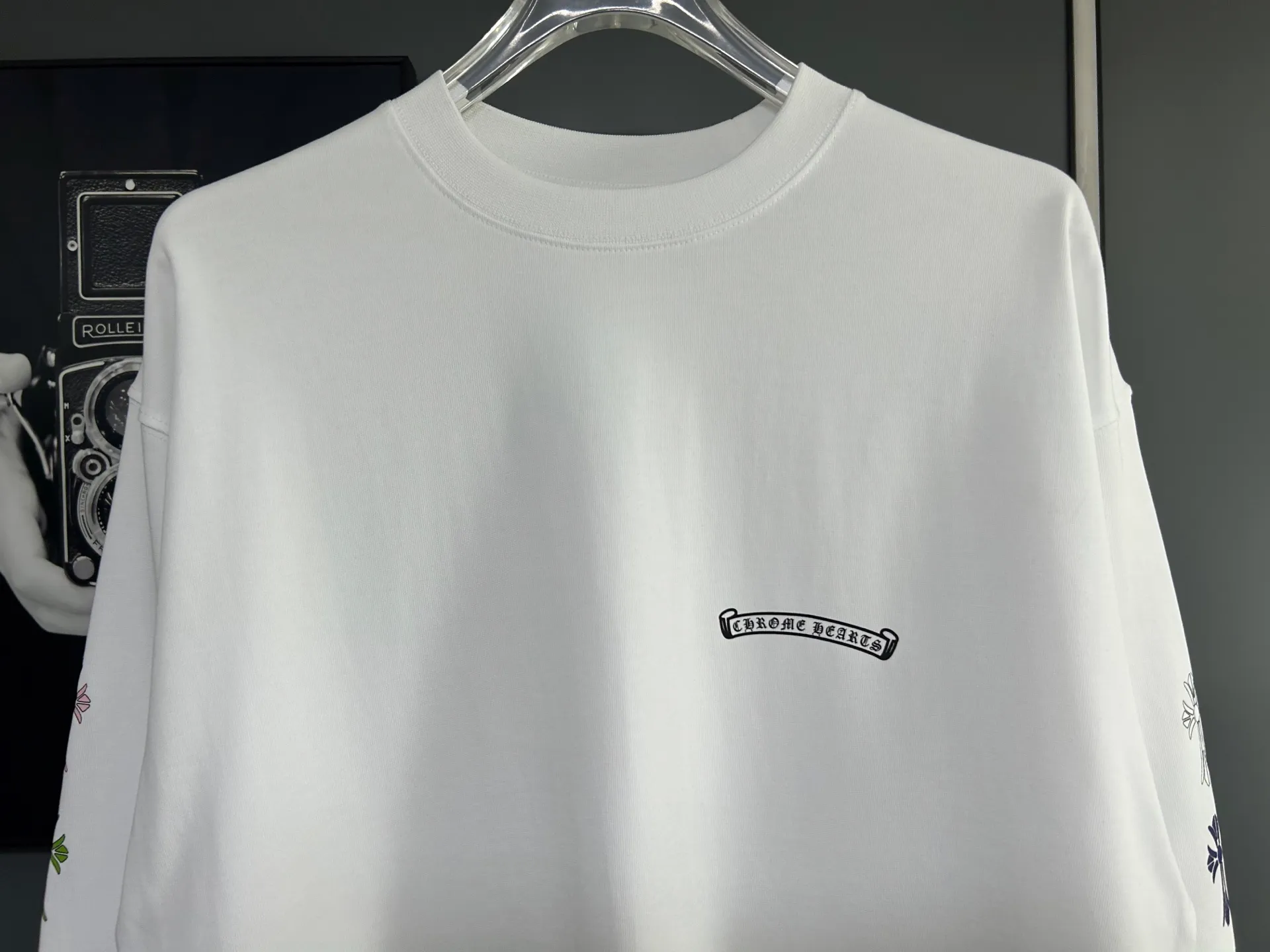 P230 2026 new (exclusive) Chrome Hearts autumn and winter limited edition heavyweight high-weight long-sleeved T-shirt, customized Dreamweaver Yayun ribbed cotton designer concept style Fabric: Heavy 380g Size: S M L XL Color: White Black